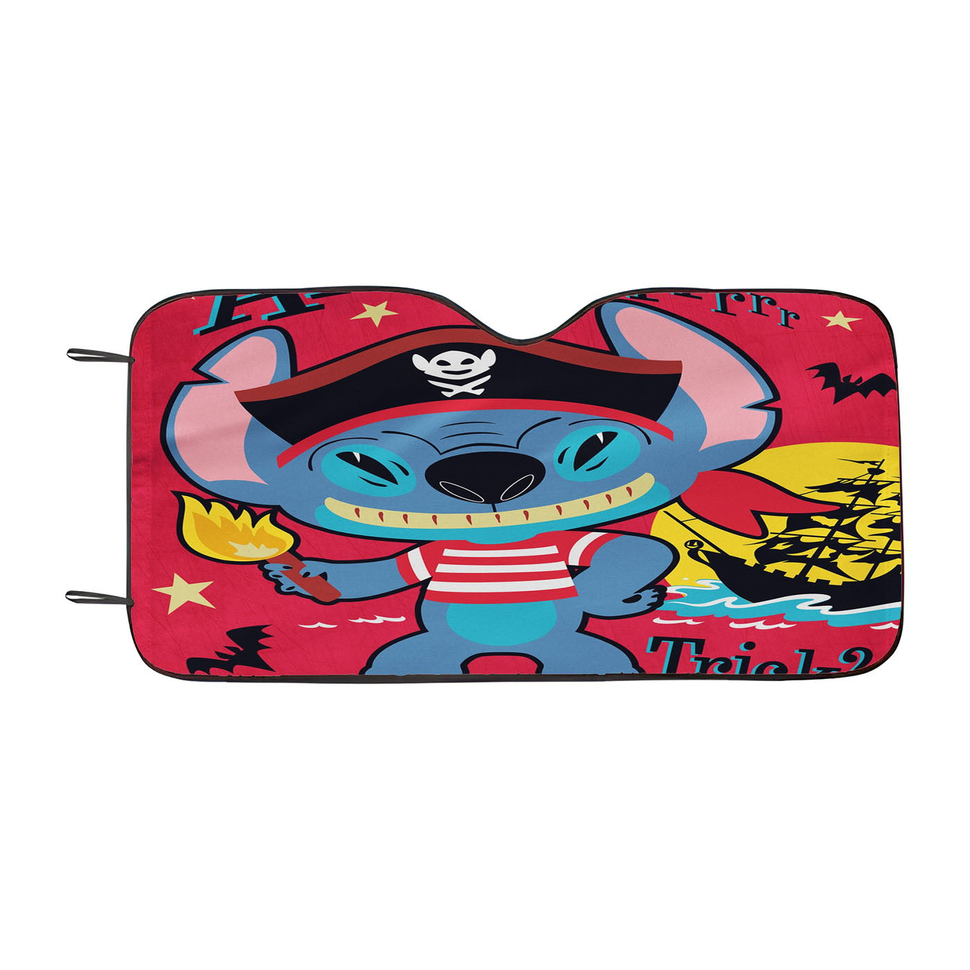 Disney Pirate Stitch Halloween Car Windshield Sunshade