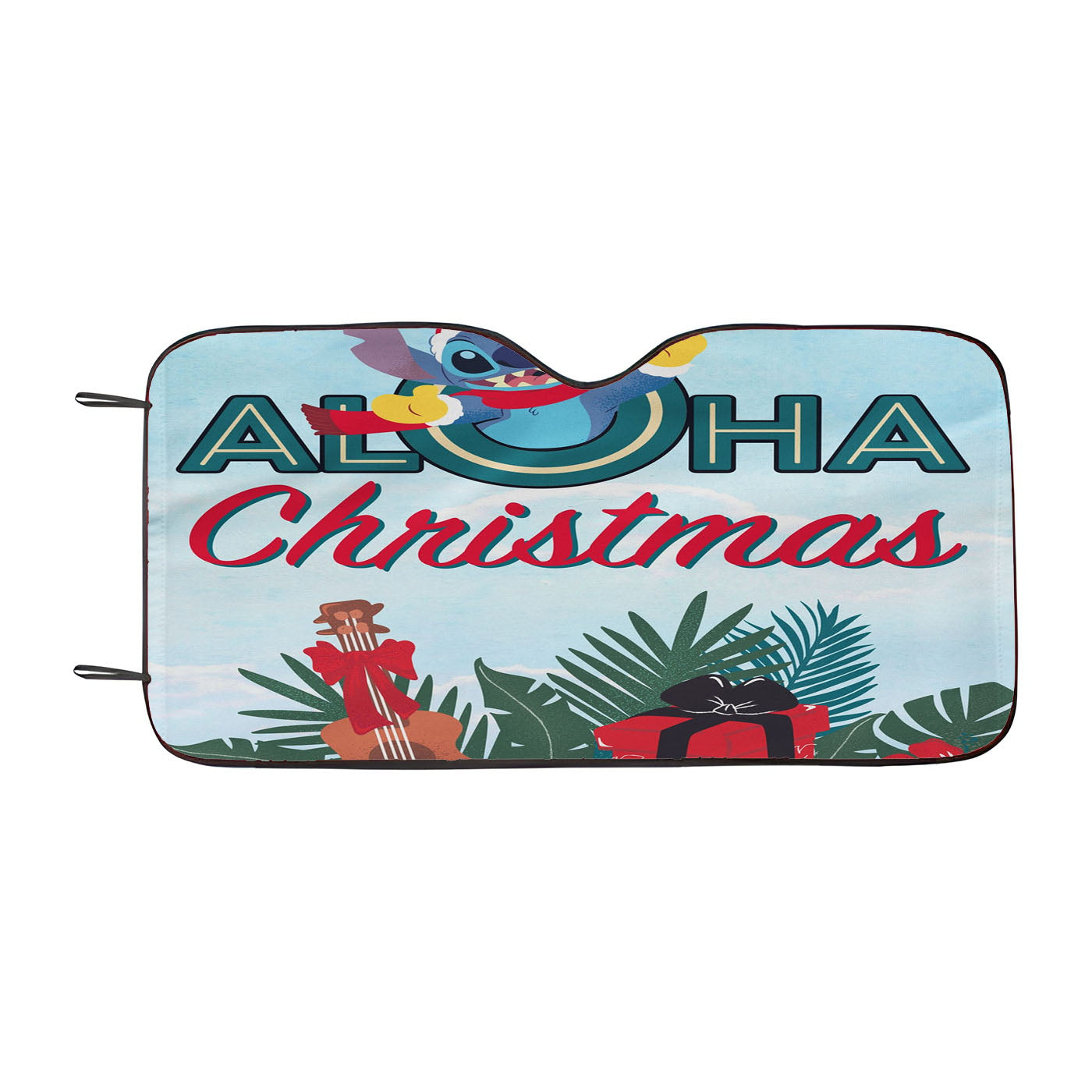 Disney Stitch Aloha Christmas Car Windshield Sunshade