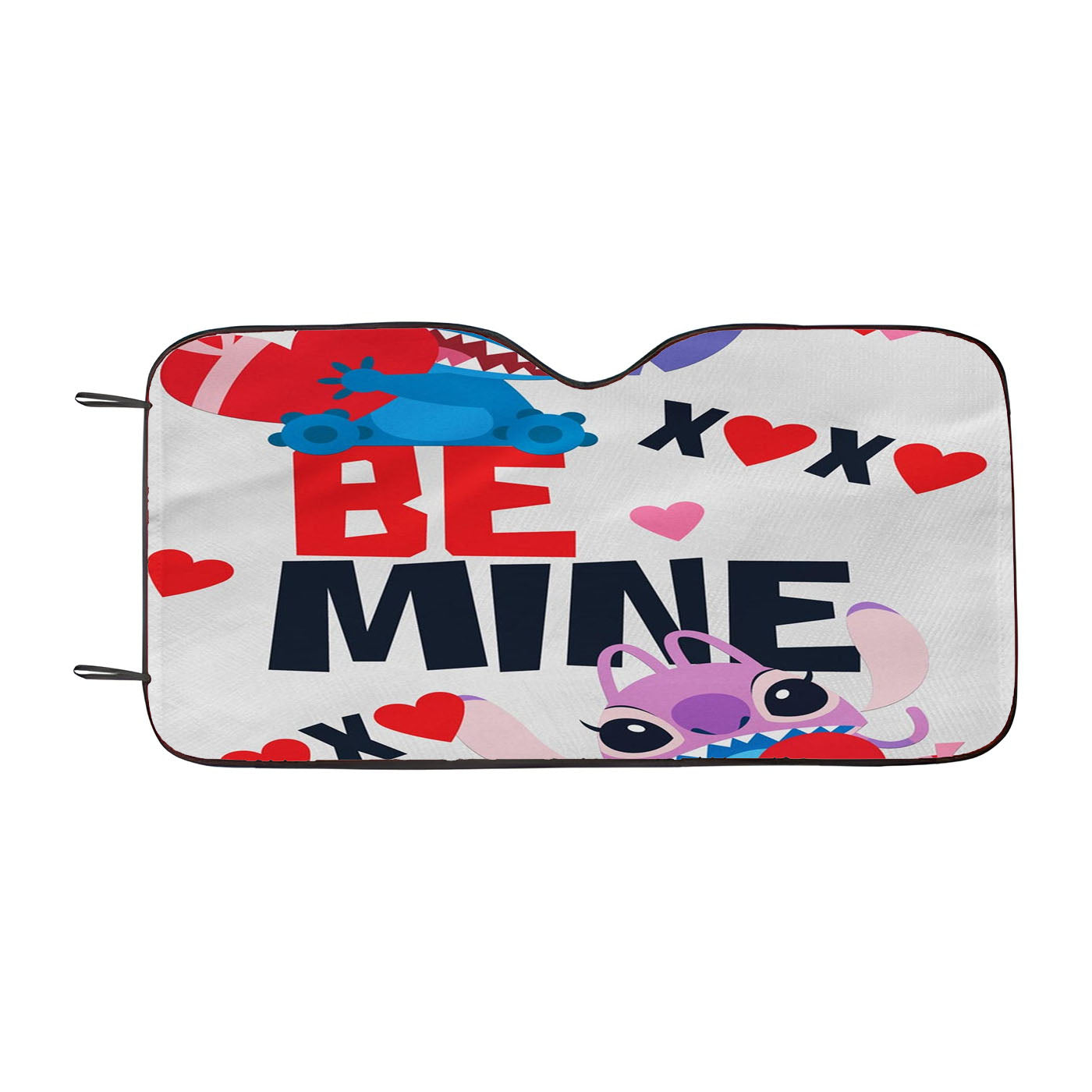 Disney Stitch Be Mine Valentines Car Windshield Sunshade