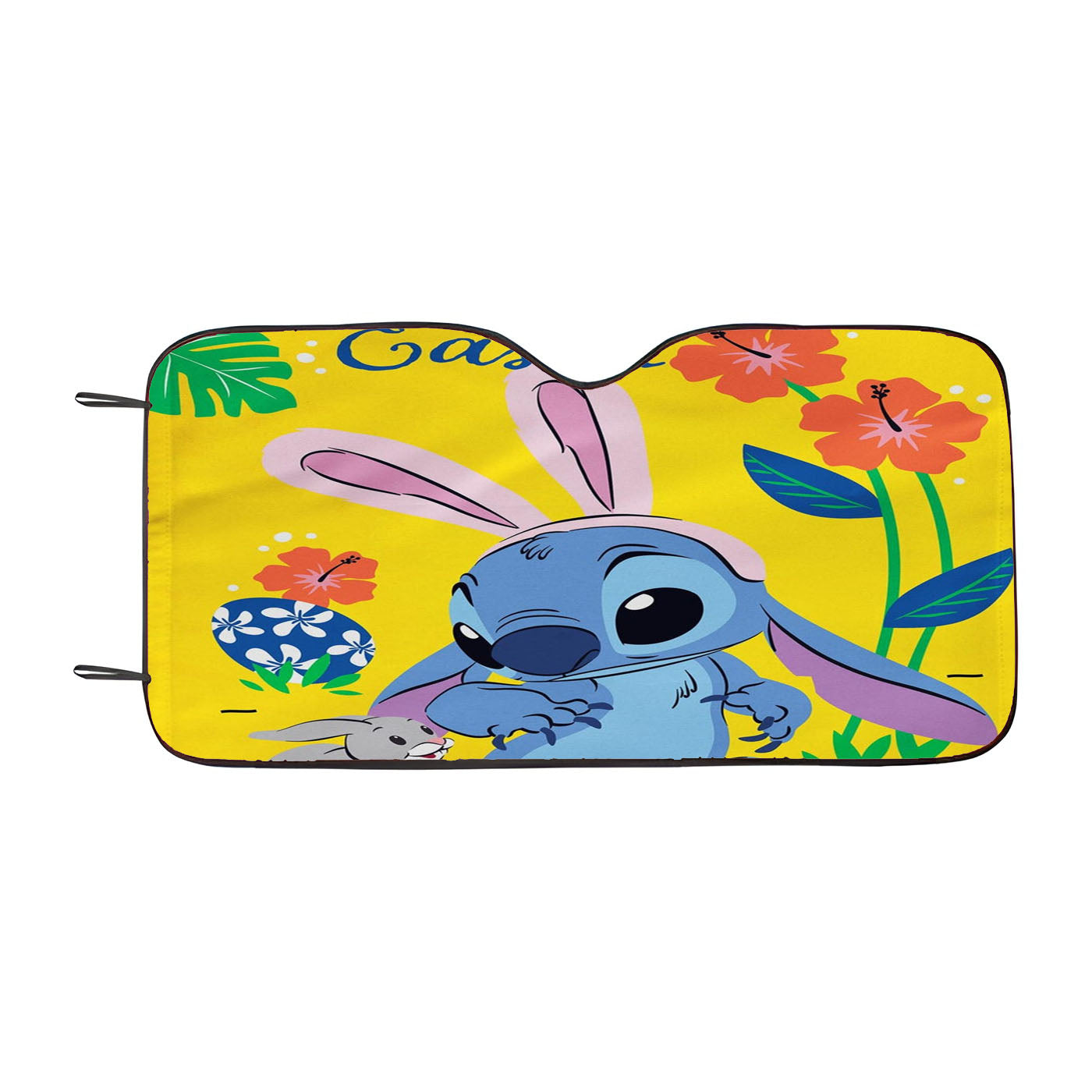 Disney Stitch Happy Easter Car Windshield Sunshade