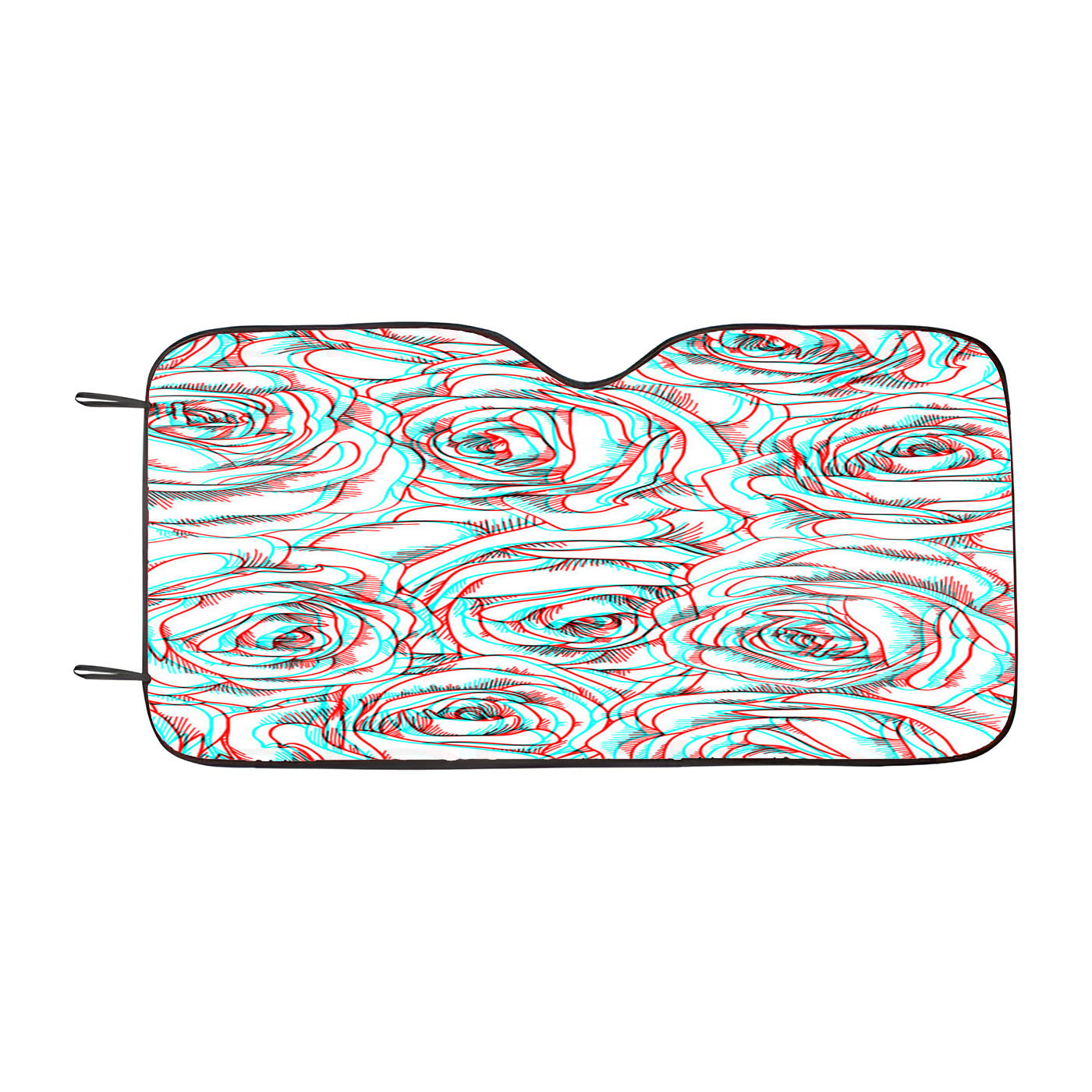 Drawing Roses Pattern Car Windshield Sunshade