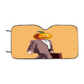 Dwight Pumpkin Head Car Windshield Sunshade