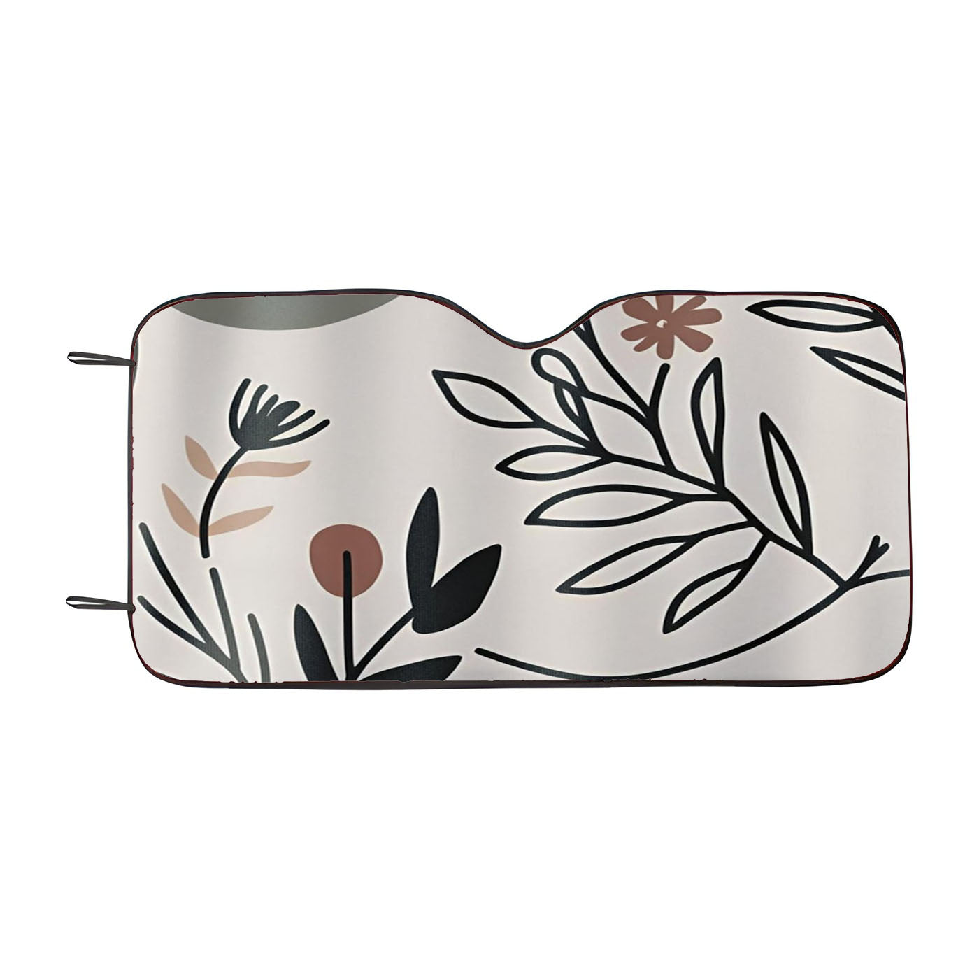 Earthy Boho Botanical Car Windshield Sunshade