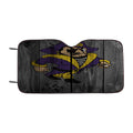 East Carolina University Pirate Logo Dark Wood Wallpaper Car Windshield Sunshade