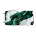 Emerald Green And White Marble Car Windshield Sunshade
