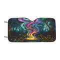 Enchanted Blue Forest Witches Cauldron Car Windshield Sunshade