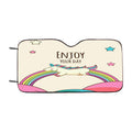 Enjoy Your Day Unicorn Car Windshield Sunshade