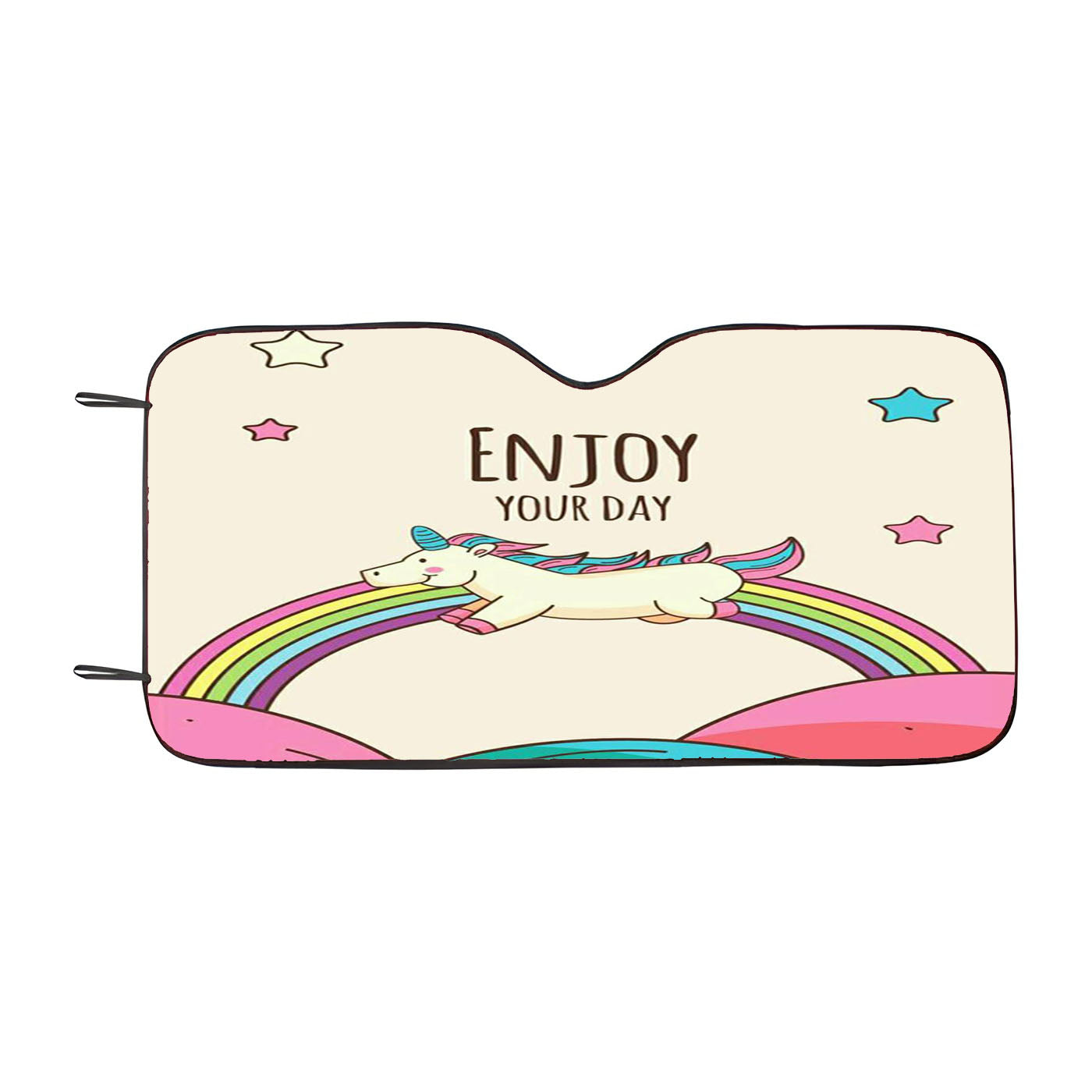 Enjoy Your Day Unicorn Car Windshield Sunshade