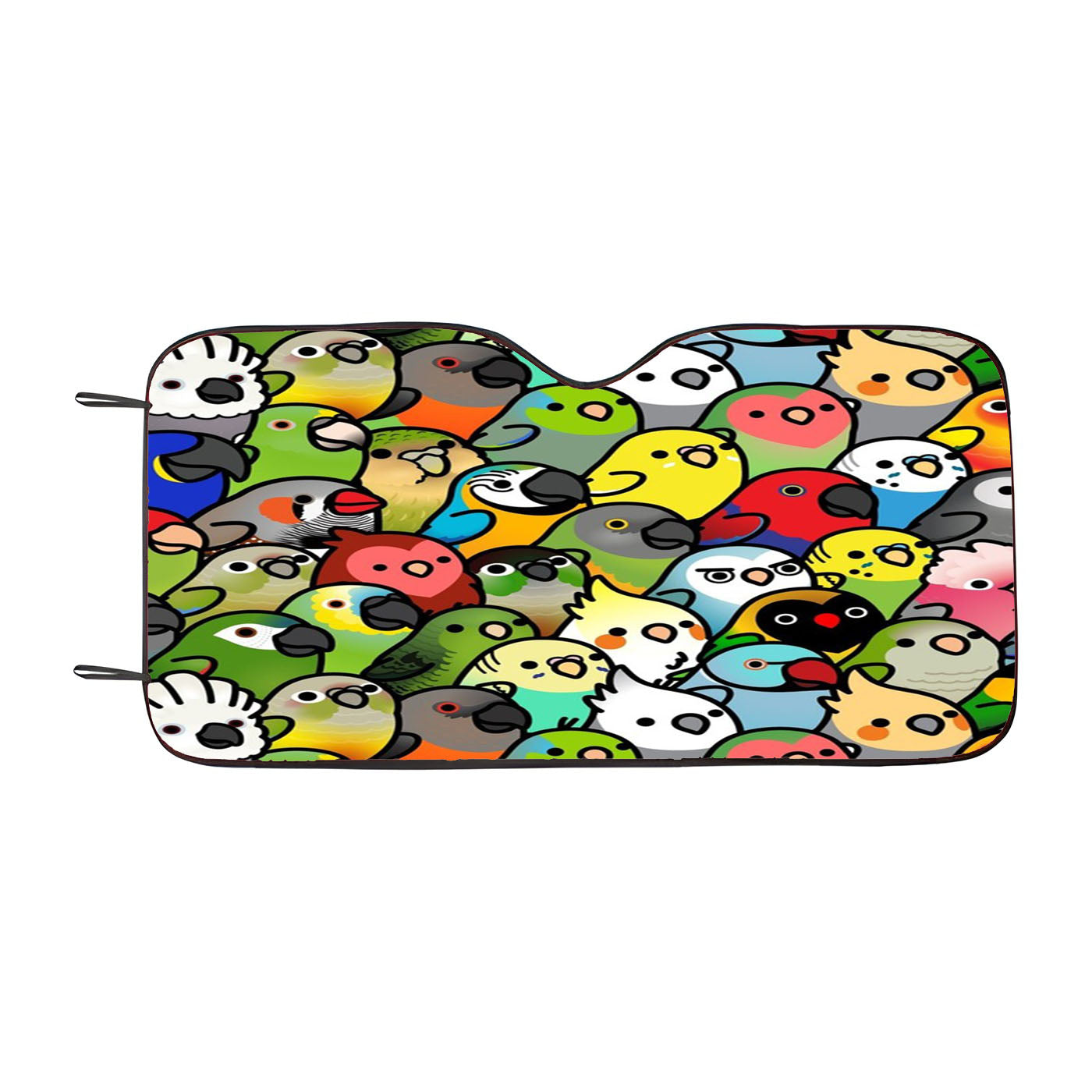 Everybirdy Colorful Birds Pattern Car Windshield Sunshade