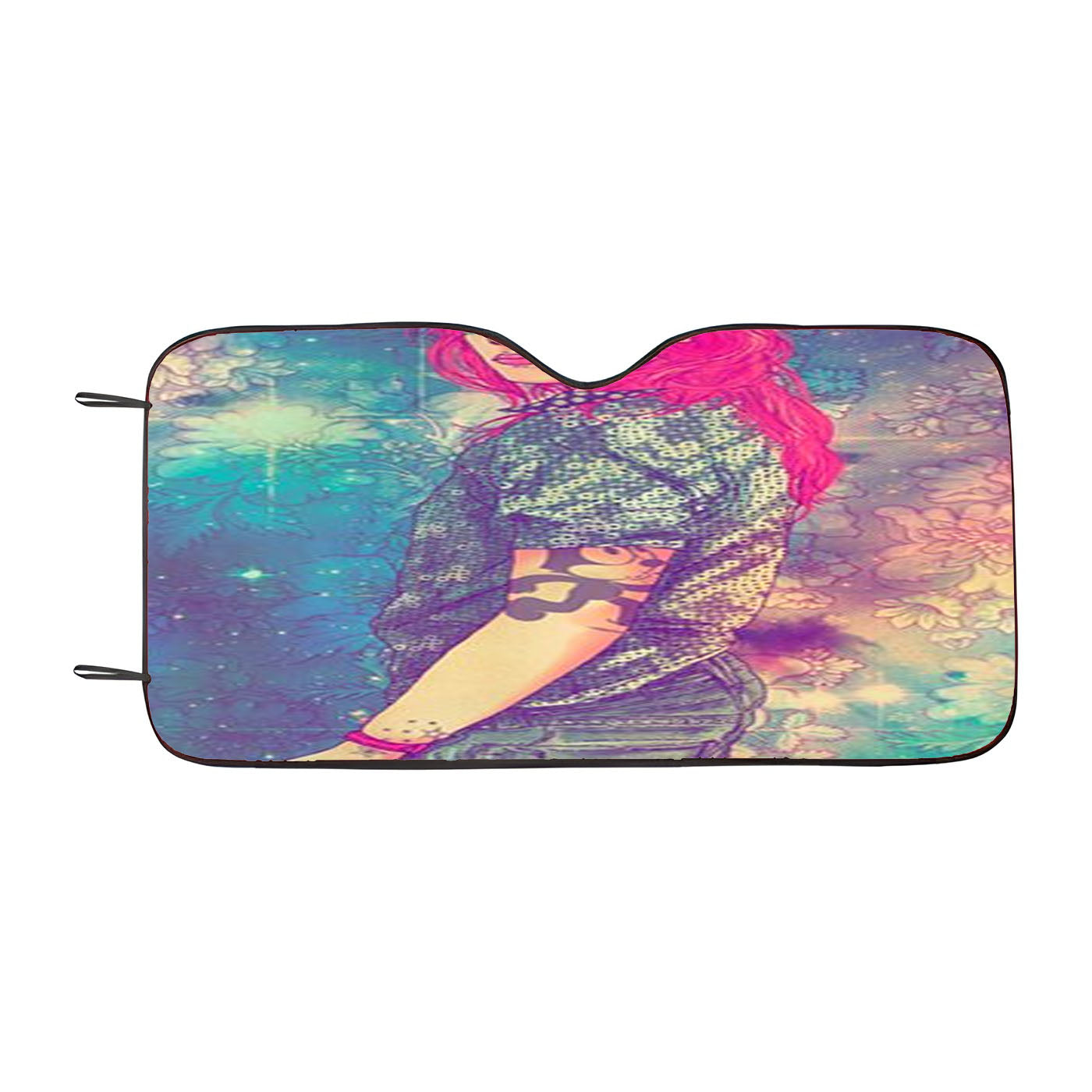 Fab Ciraolo Vintage Floral Car Windshield Sunshade