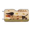 Fall Dachshund Car Windshield Sunshade