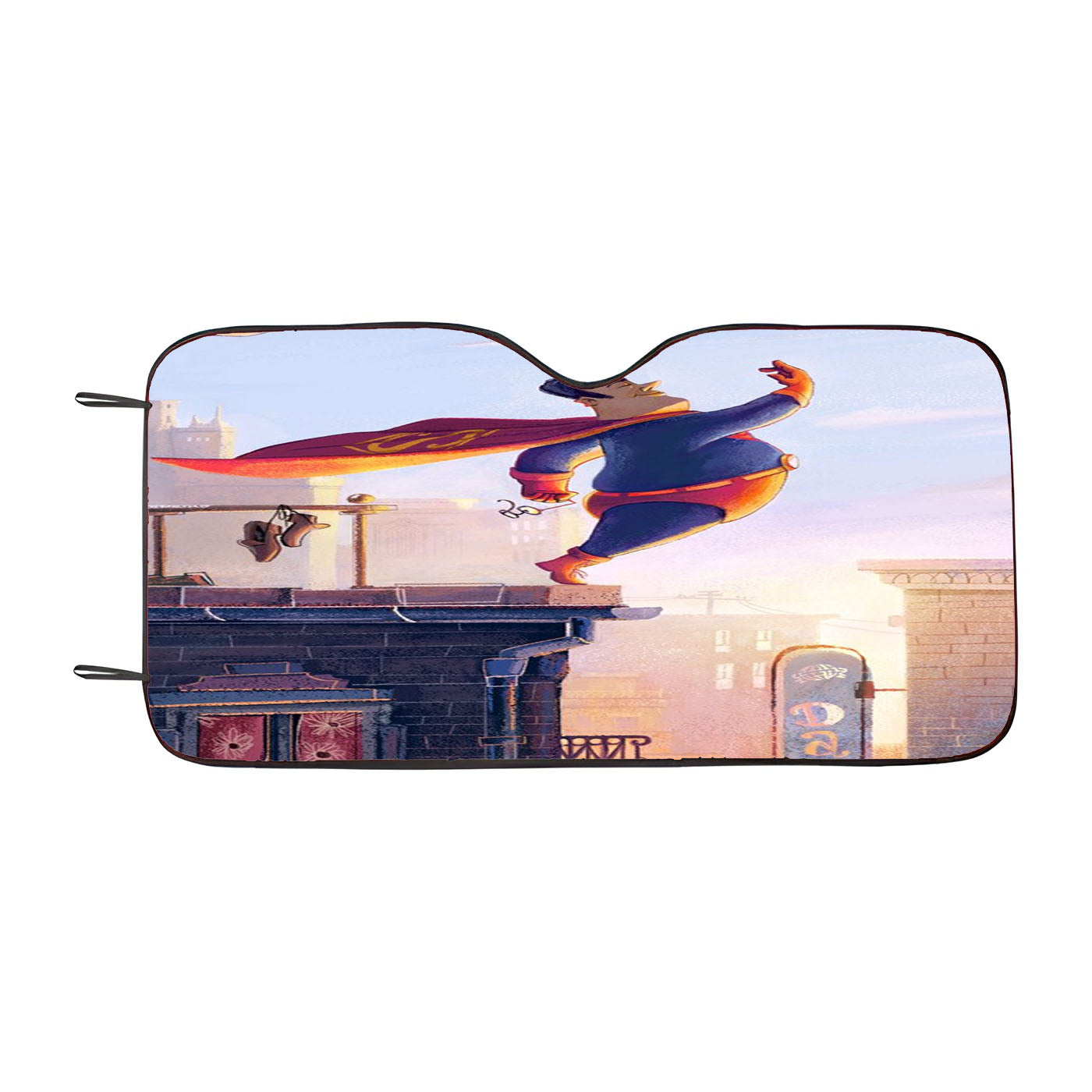 Fat Superman Car Windshield Sunshade