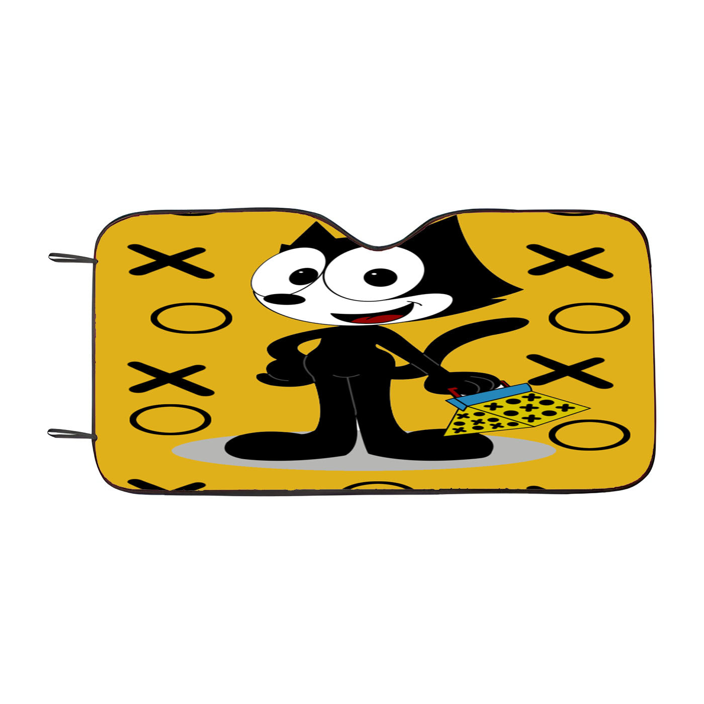Felix The Cat With Pattern Yellow Car Windshield Sunshade