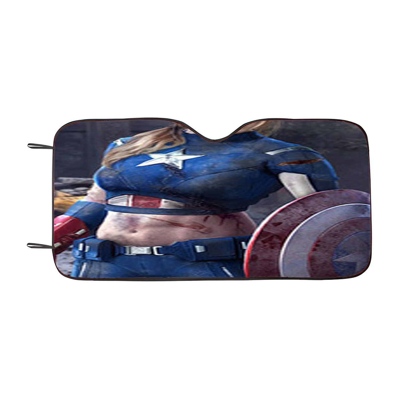 Female Captain America Car Windshield Sunshade