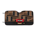 Fendi Roma Brown Pattern Car Windshield Sunshade
