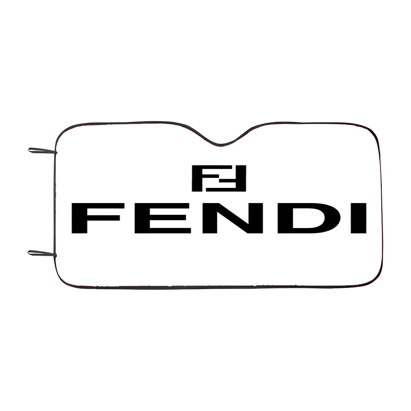 Fendi White Car Windshield Sunshade