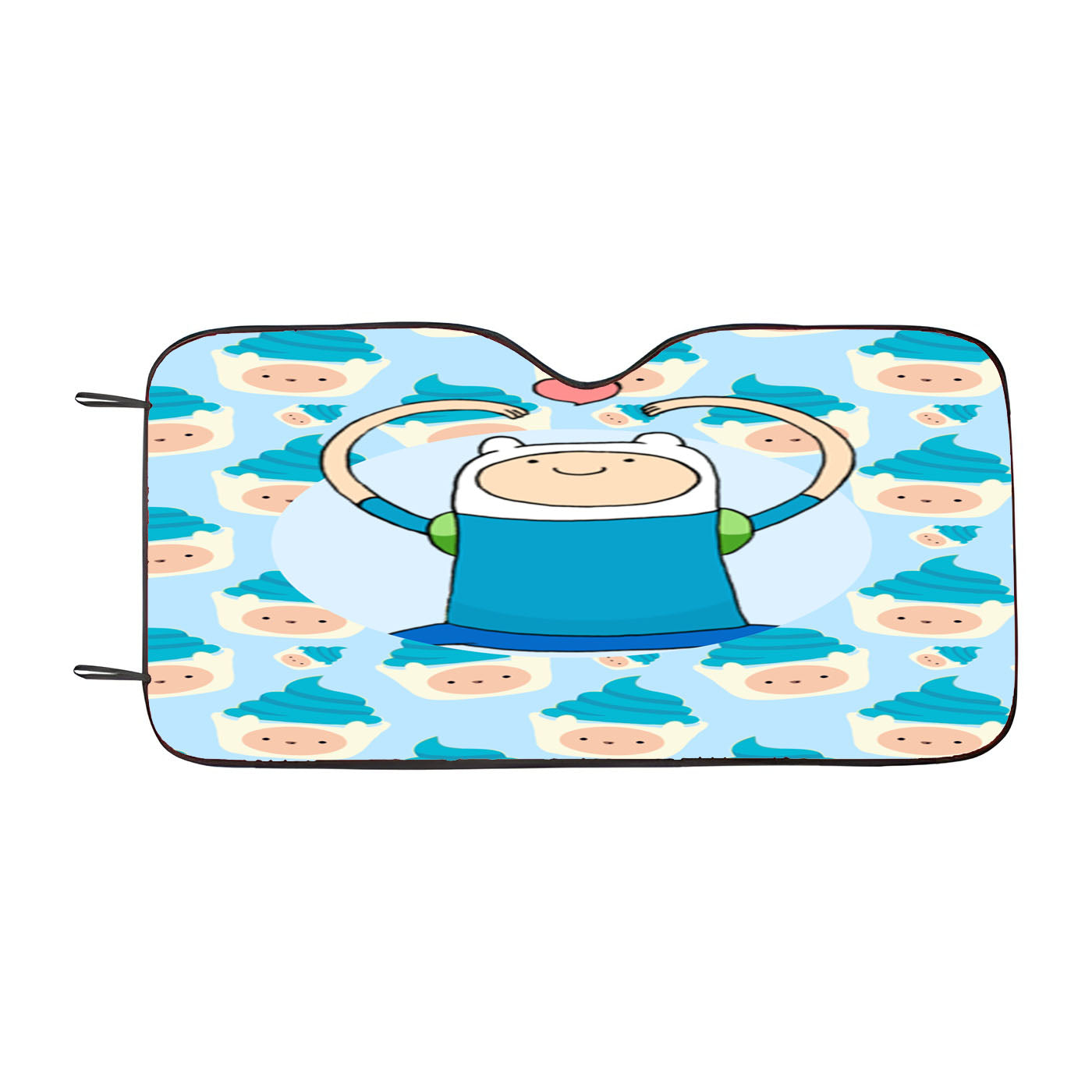 Finn Cake Pattern Car Windshield Sunshade