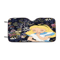 Floral Alice In Wonderland Car Windshield Sunshade