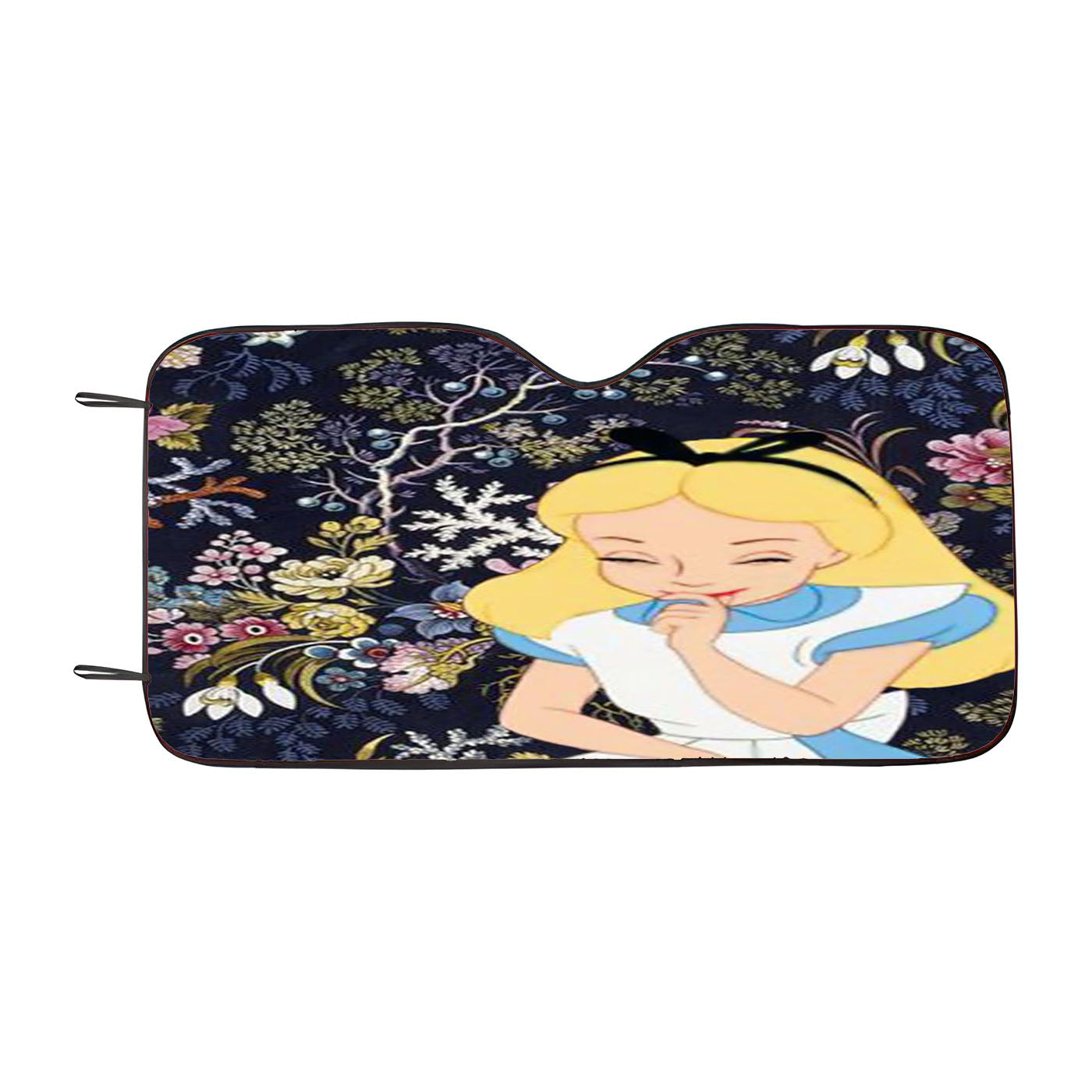 Floral Alice In Wonderland Car Windshield Sunshade
