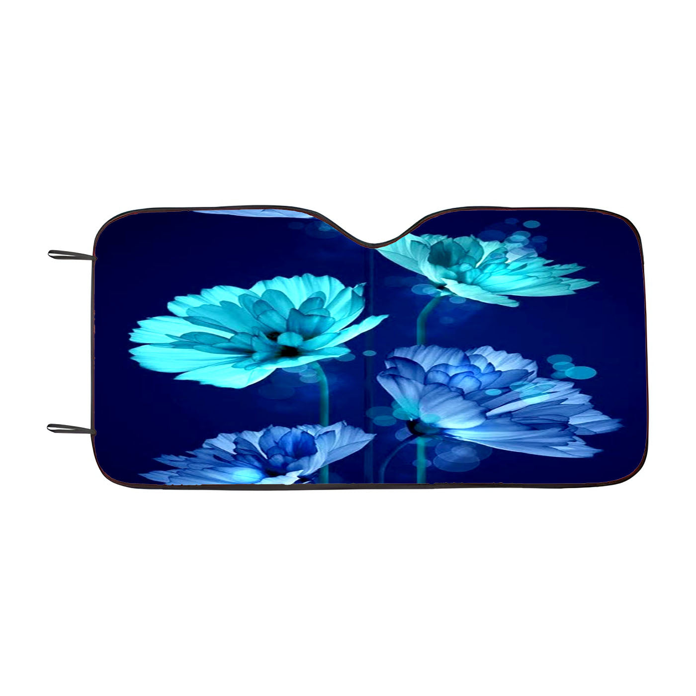 Flower Beautiful Blue Night Car Windshield Sunshade