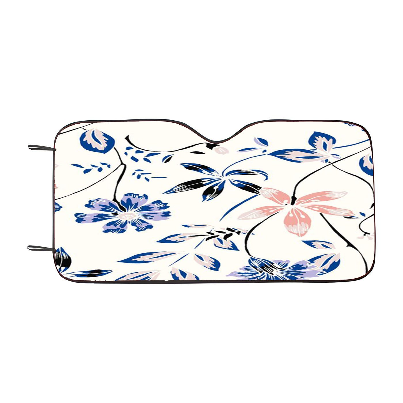 Flower Blue Car Windshield Sunshade