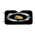 Flower Floral Silhouette Gold Unicorn Car Windshield Sunshade
