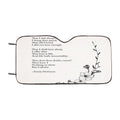 Flower Poem Car Windshield Sunshade