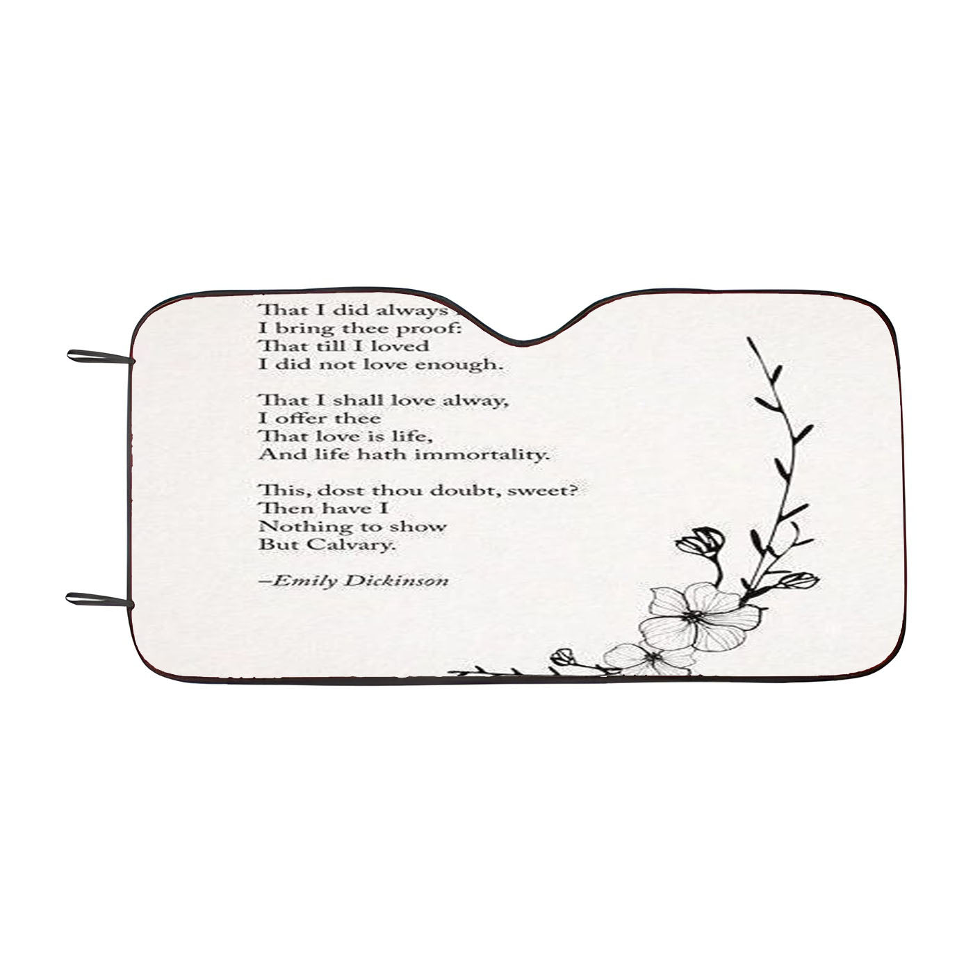 Flower Poem Car Windshield Sunshade