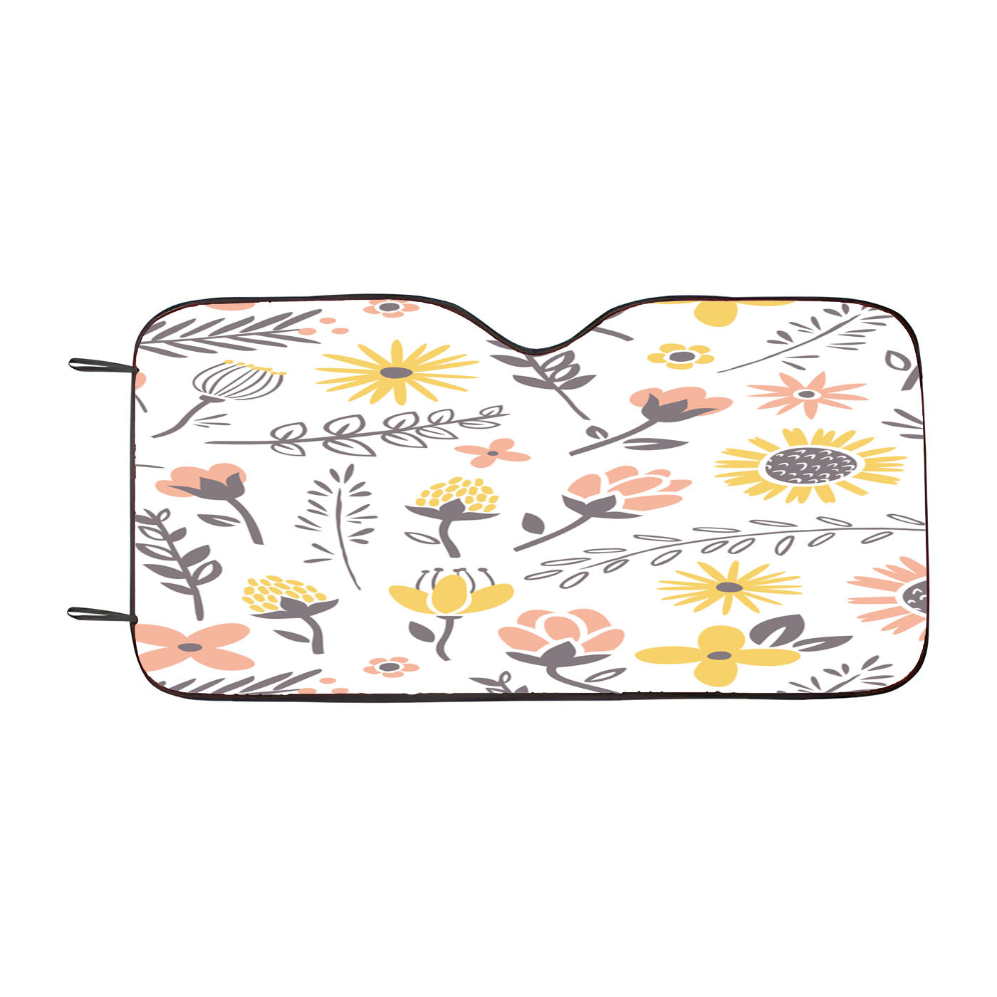 Flower Retro Wallpaper Car Windshield Sunshade