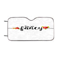 Flowers Sketch Fancy Car Windshield Sunshade