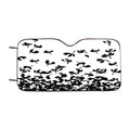 Flying Black Flower Car Windshield Sunshade