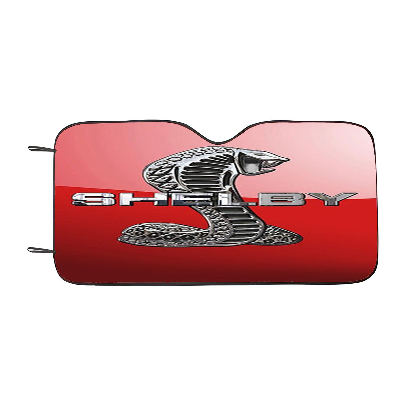 Ford Mustang Shelby Cobra Red Logo Car Windshield Sunshade