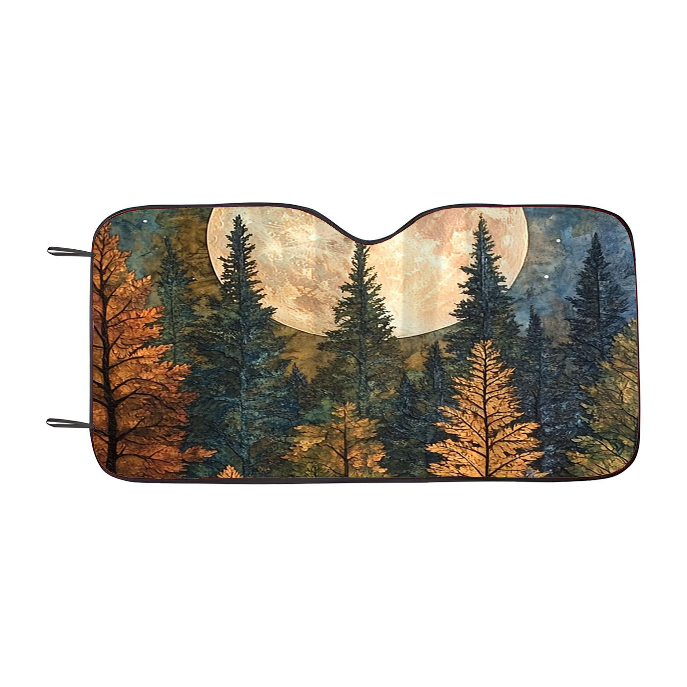 Forest Under The Moon Car Windshield Sunshade