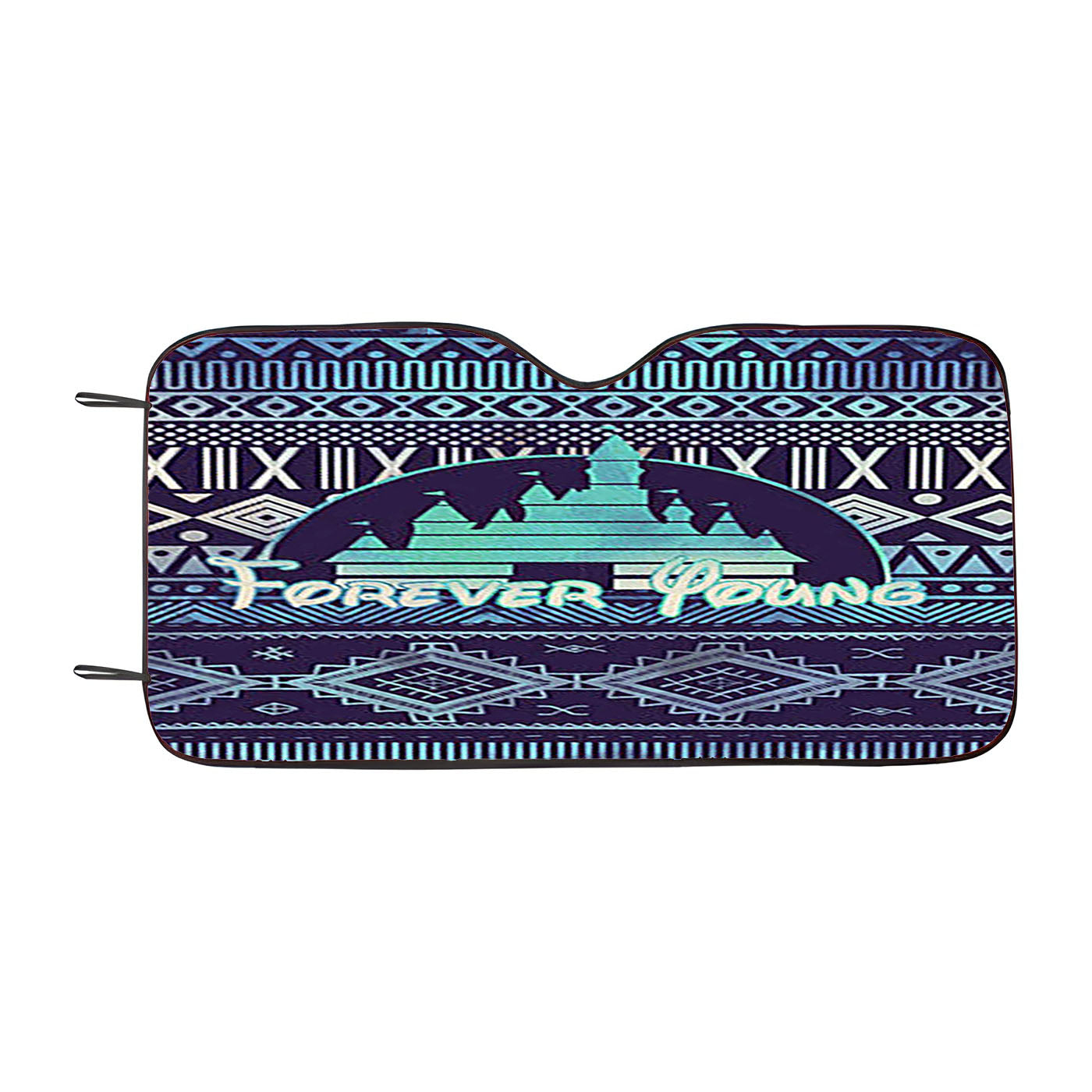 Forever Young Disney Aztec Pattern Car Windshield Sunshade