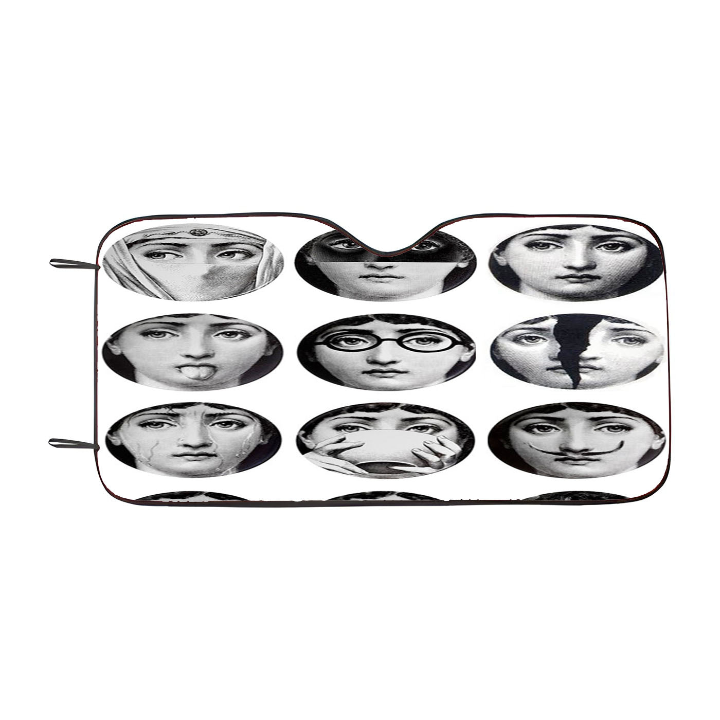 Fornasetti Face Car Windshield Sunshade