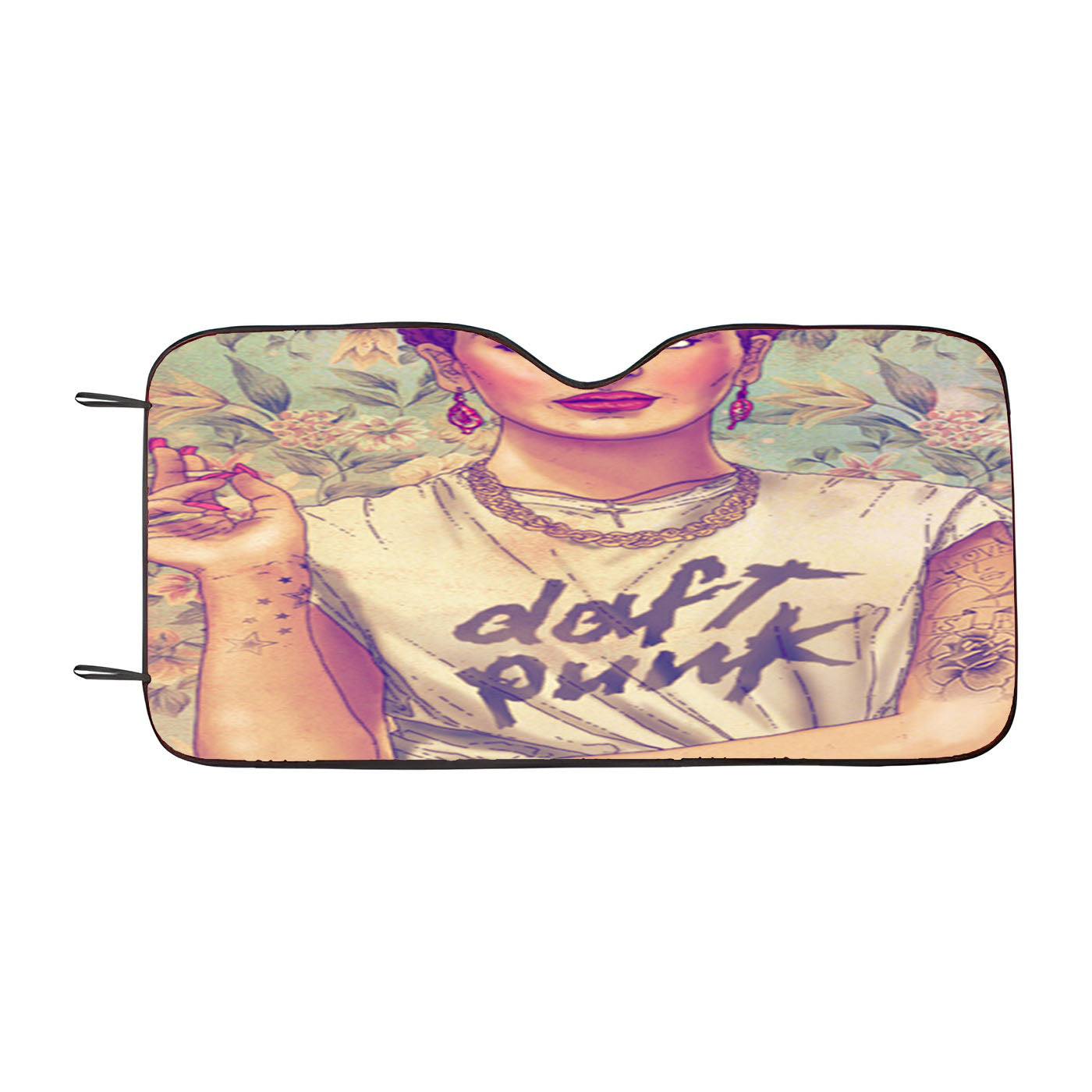 Frida Kahlo Vintage Floral Car Windshield Sunshade