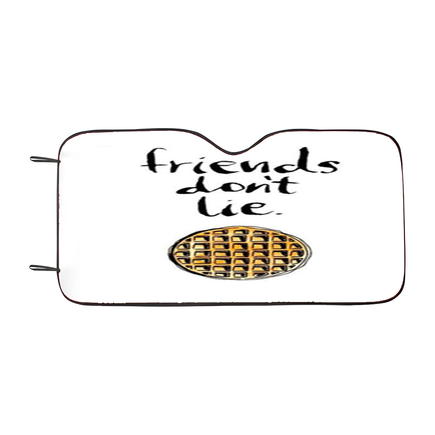 Friends Don%27T Lie Waffle Car Windshield Sunshade