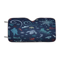 Frozen Pattern Wallpaper Dark Car Windshield Sunshade