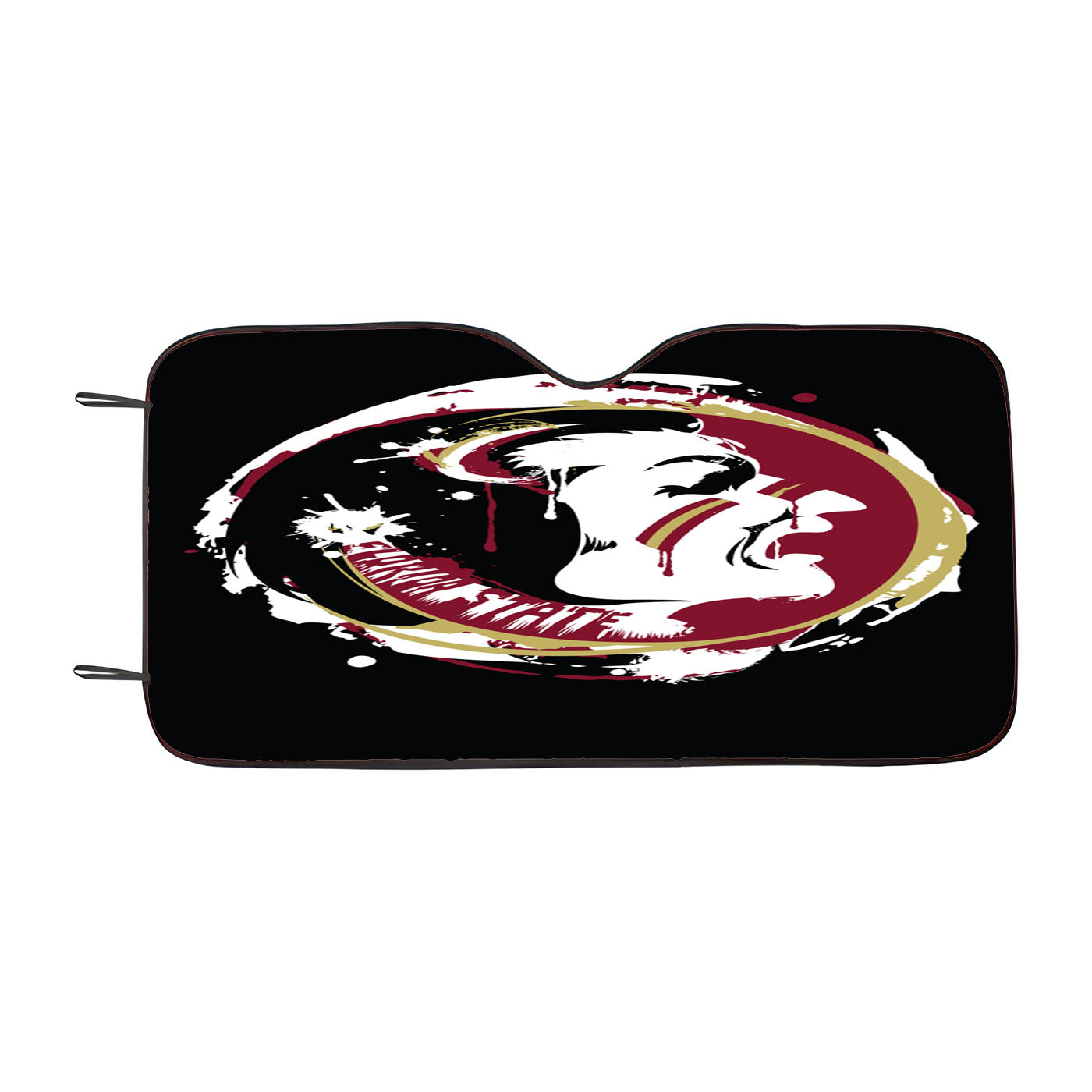 Fsu Florida State Seminols Logo Splat Art Car Windshield Sunshade