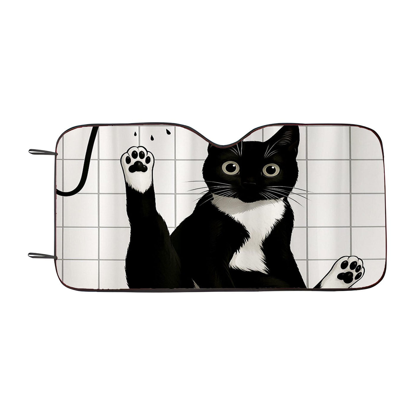 Funny Black Cat Car Windshield Sunshade