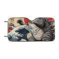 Funny Japanese Catzilla Car Windshield Sunshade