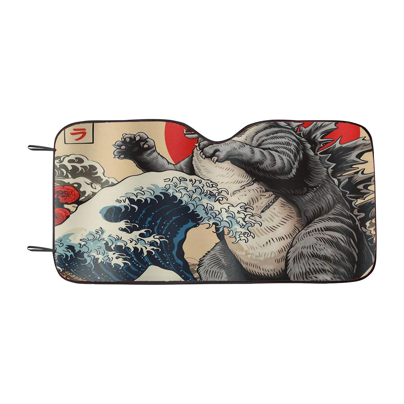Funny Japanese Catzilla Car Windshield Sunshade