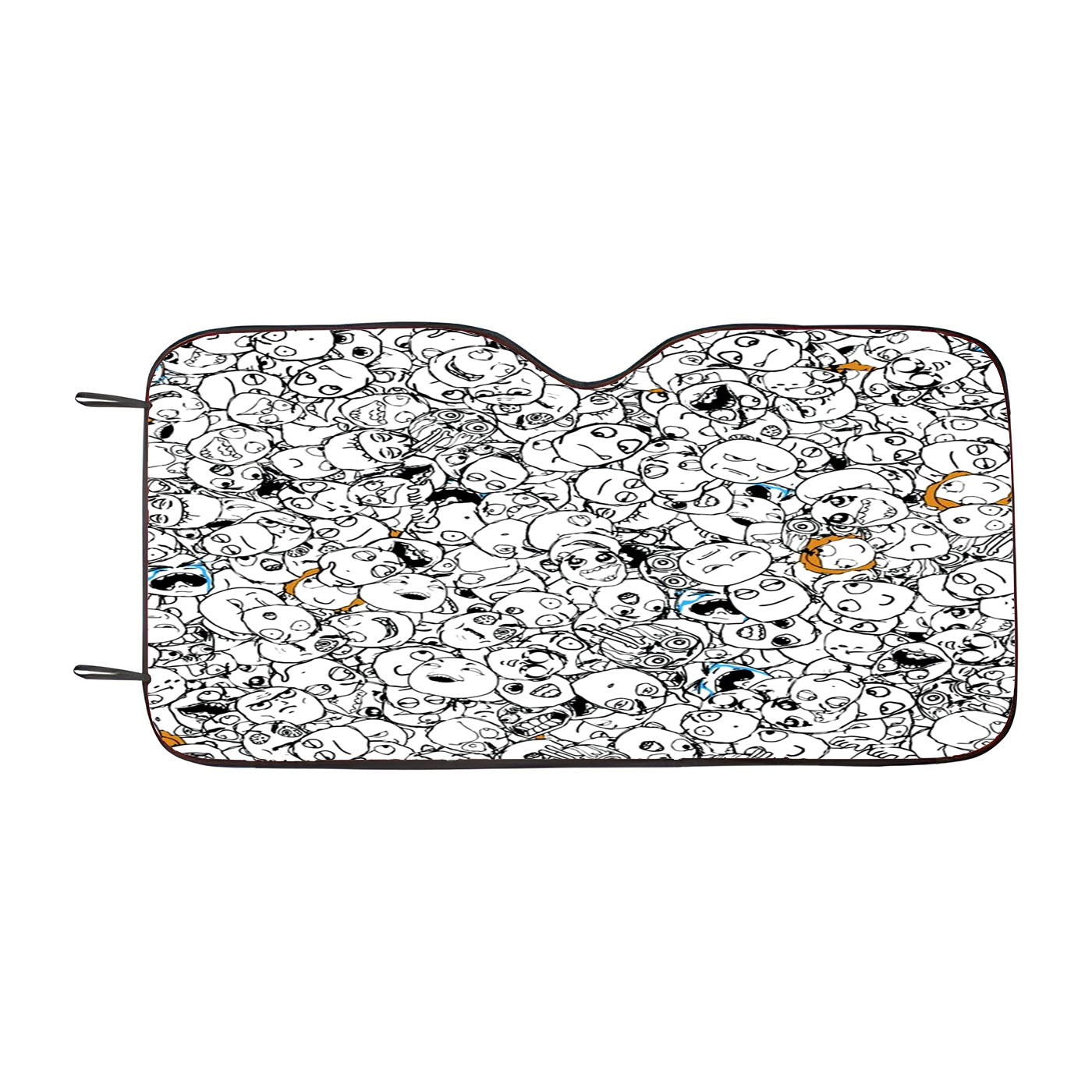 Funny Memes Face Pattern Car Windshield Sunshade