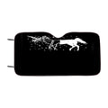 Funny Unicorn Black And White Car Windshield Sunshade