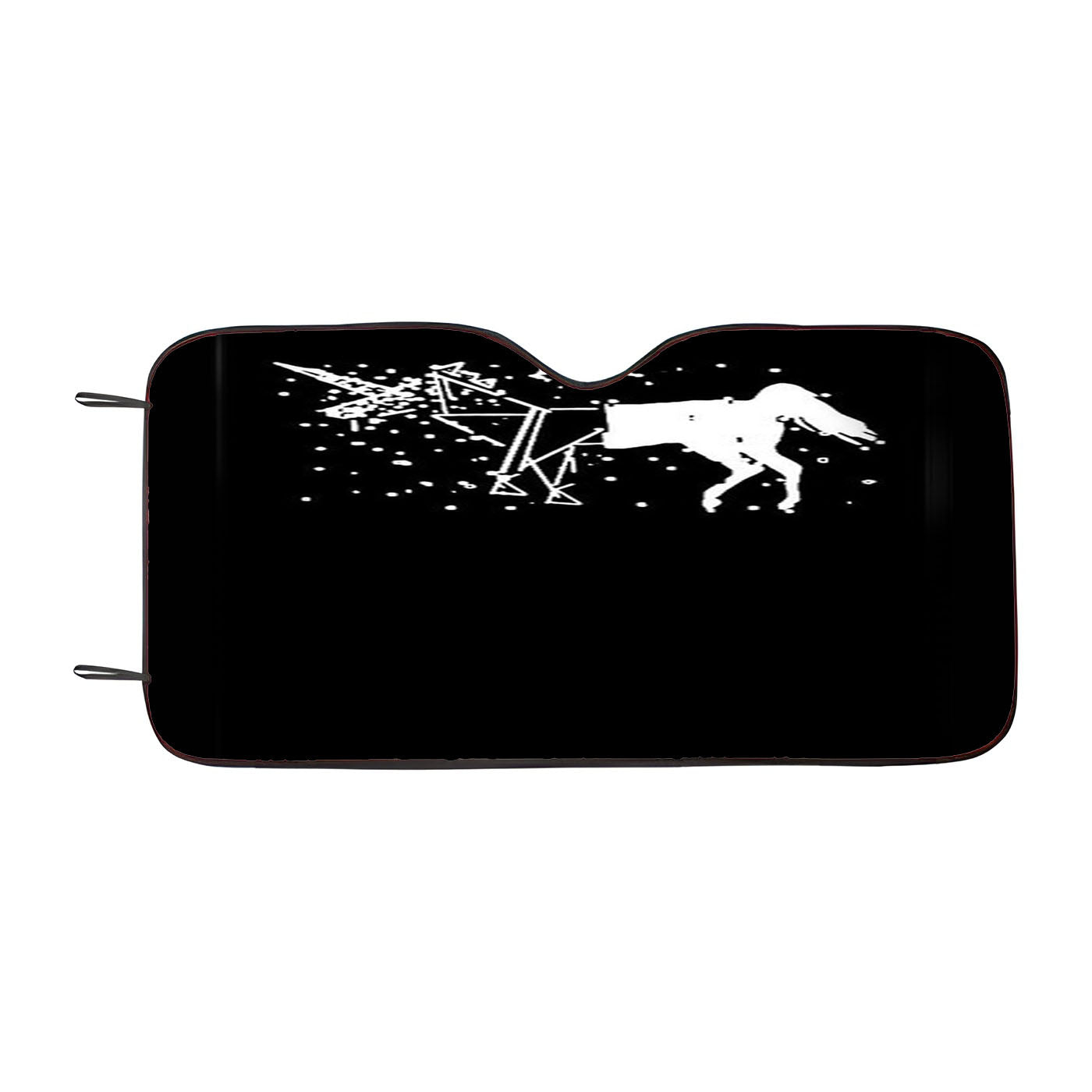 Funny Unicorn Black And White Car Windshield Sunshade