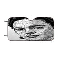 Geometric Frida Kahlo Car Windshield Sunshade
