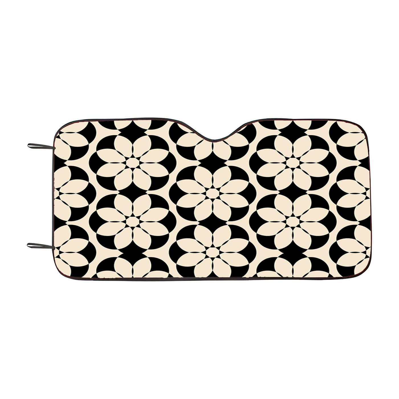 Geometric Ornamental Flowers Car Windshield Sunshade