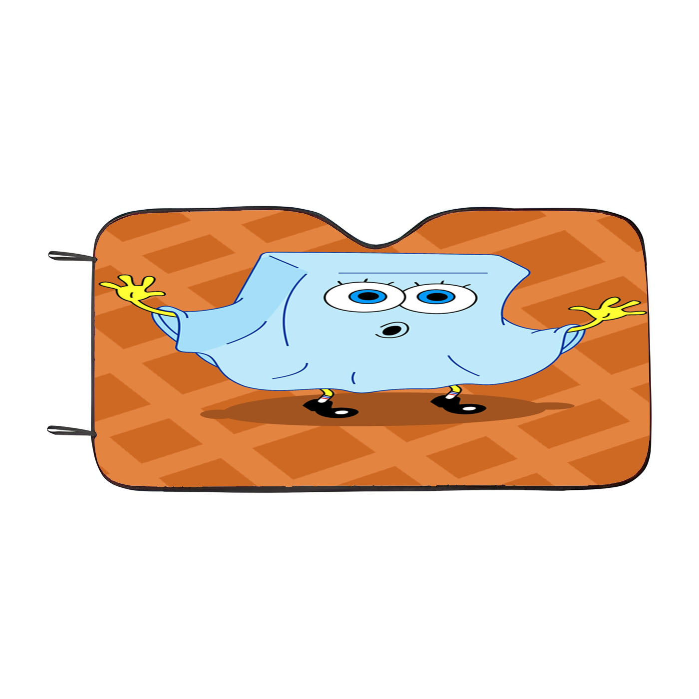 Ghost Spongebob Waffle Pattern Car Windshield Sunshade
