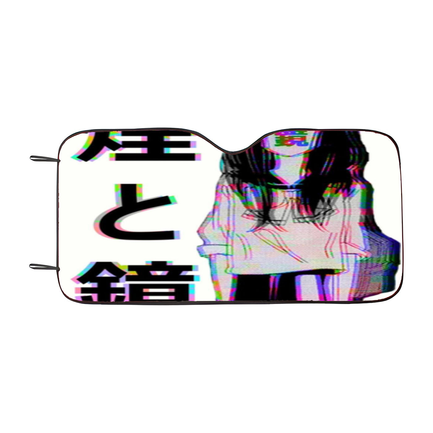 Glitchyaesthetic Sad Japanese Car Windshield Sunshade
