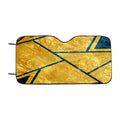 Gold And Turquoise Abstract Triangle Geometric Car Windshield Sunshade